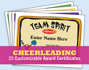 cheerleading certificate templates image