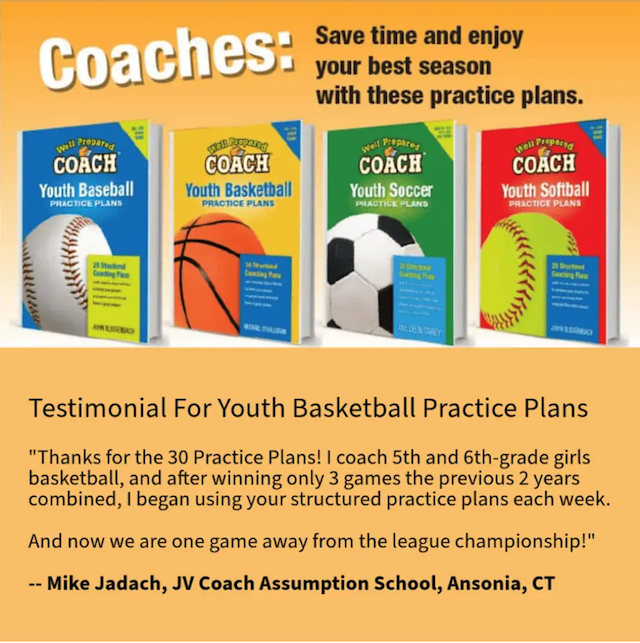 Organized practice plans for youth sports.